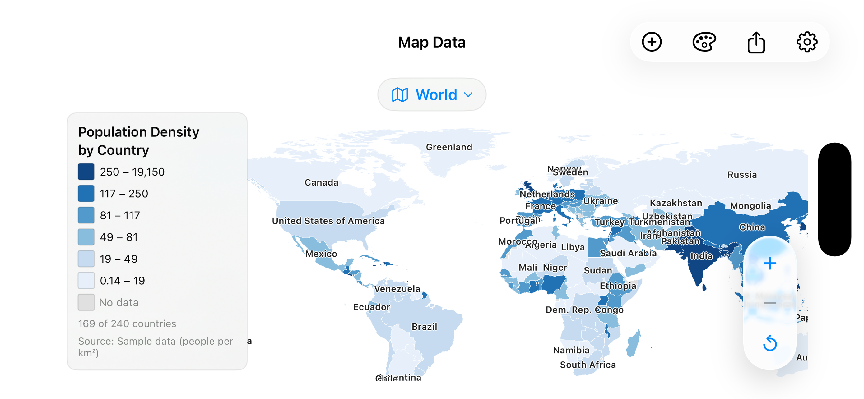Map Data on iPhone